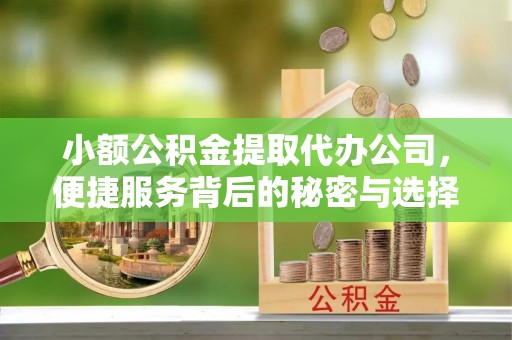 霍山小额公积金提取代办公司，便捷服务背后的秘密与选择指南